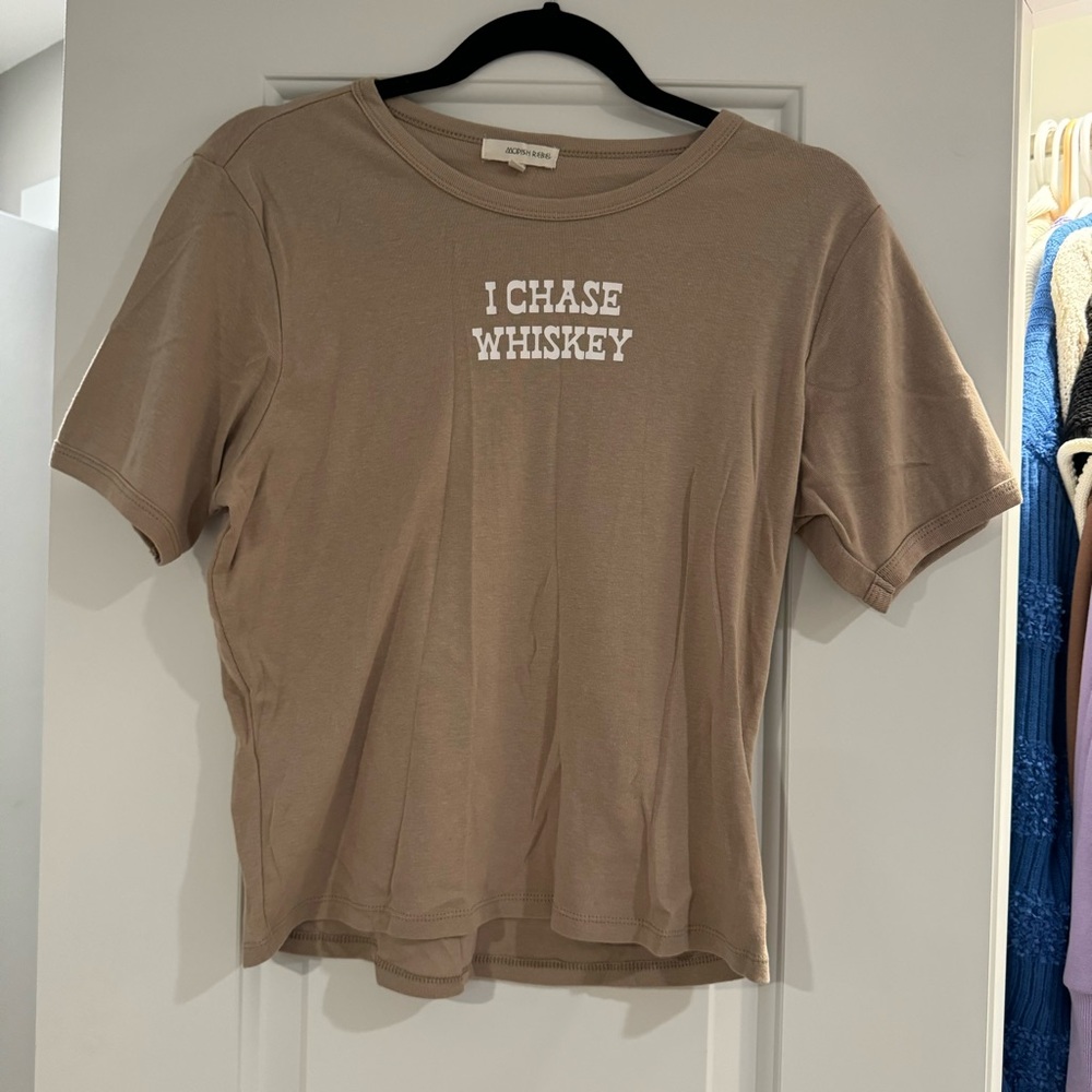 Brown Fitted Short Sleeve Tee